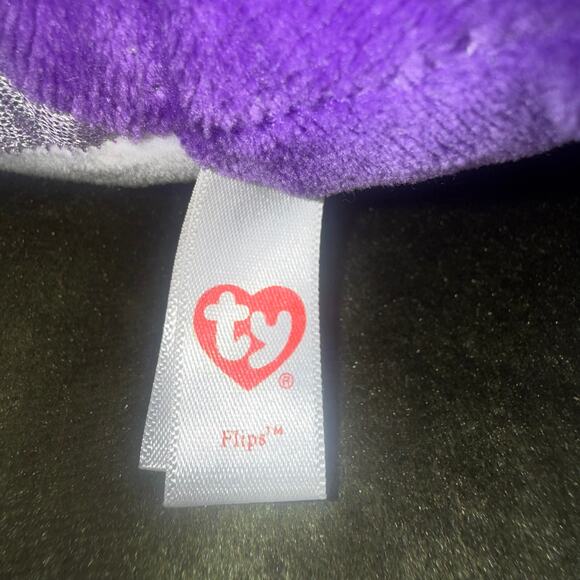 TY Beanie Boo Flips Purple Dolphin Plush EUC NWOT Collectible Toy - Picture 5 of 5